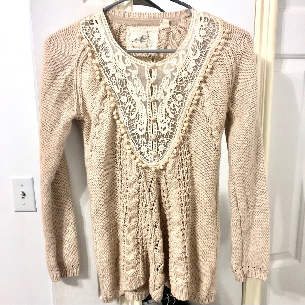 Anthropologie Angel of the North Sweater